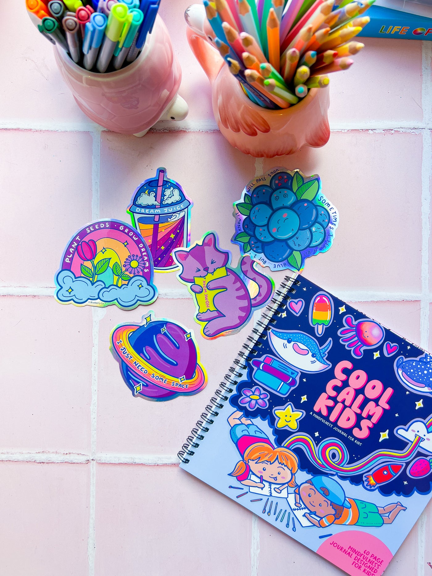 Cool Calm Kids Mindfulness Journal + Sticker Set